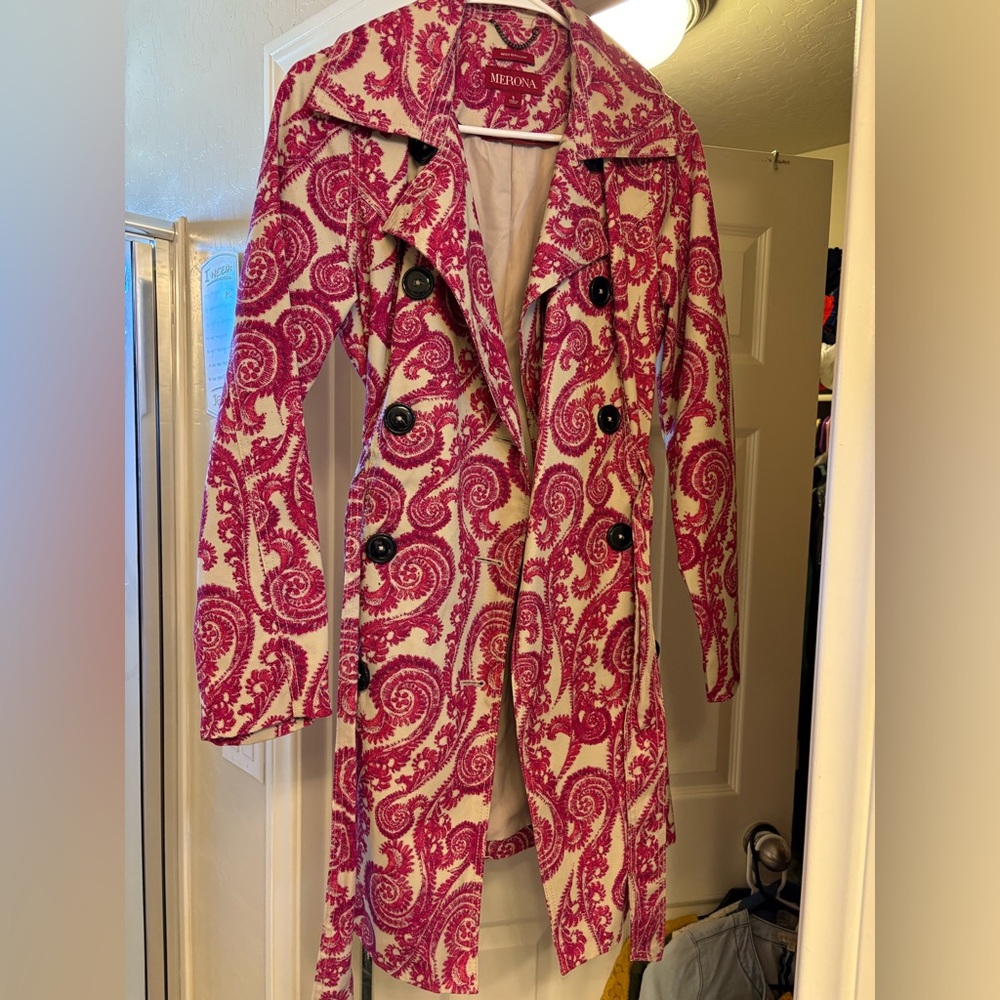 Merona Pink Paisley Women's Coat